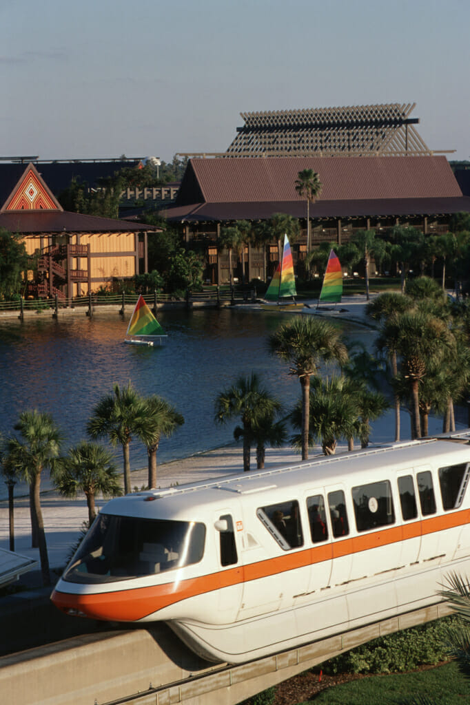 B4-52POLYNESIAN RESORT - SUNSETNOVEMBER 1997 MONORAIL MARK VI