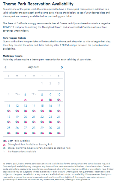 DLR park pass availability