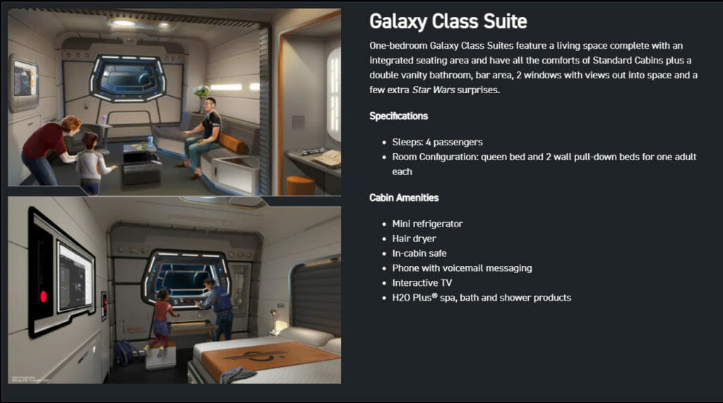 Galactic Starcruiser - Galaxy Class Cabin